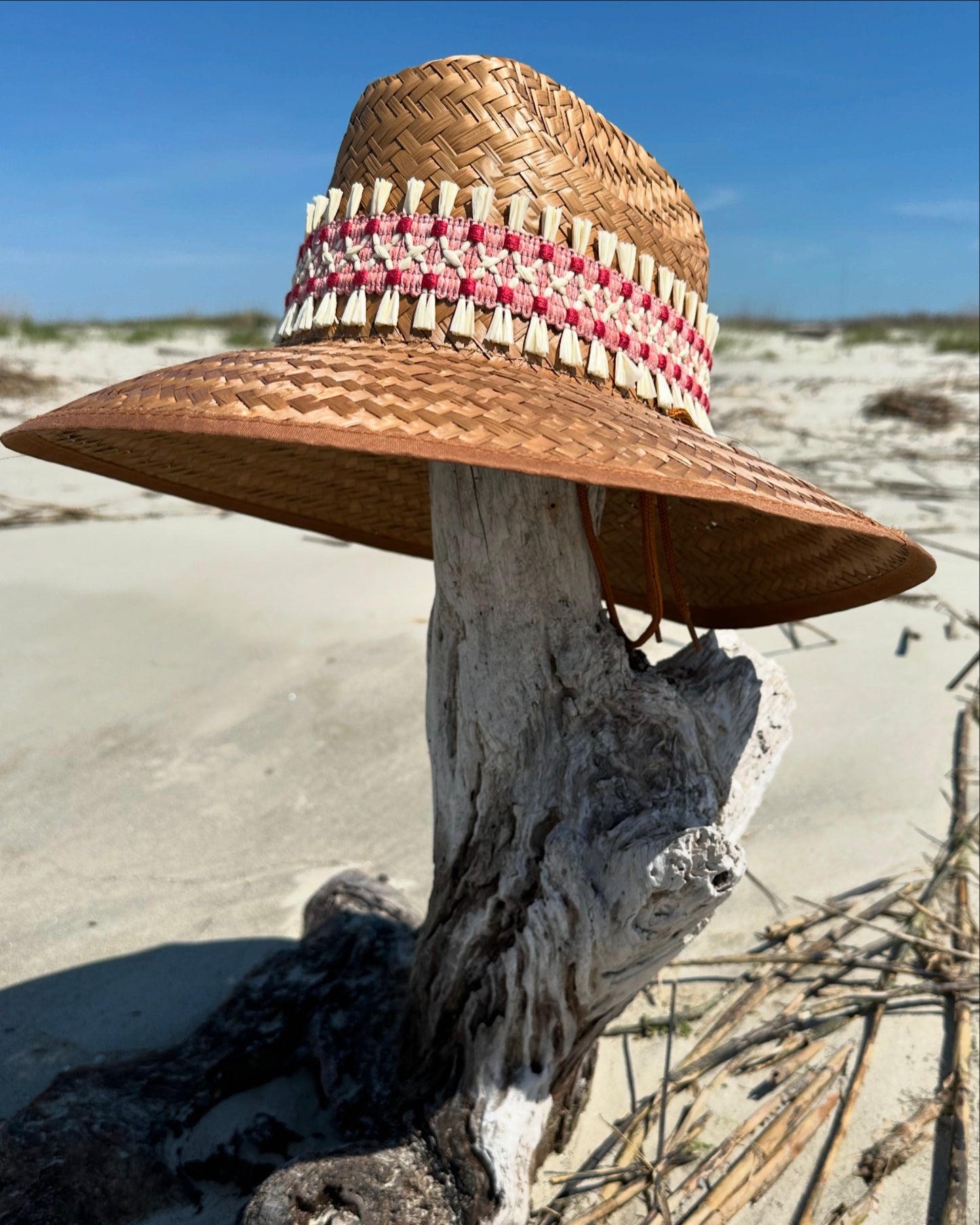 Islander Pink Raffia Hat