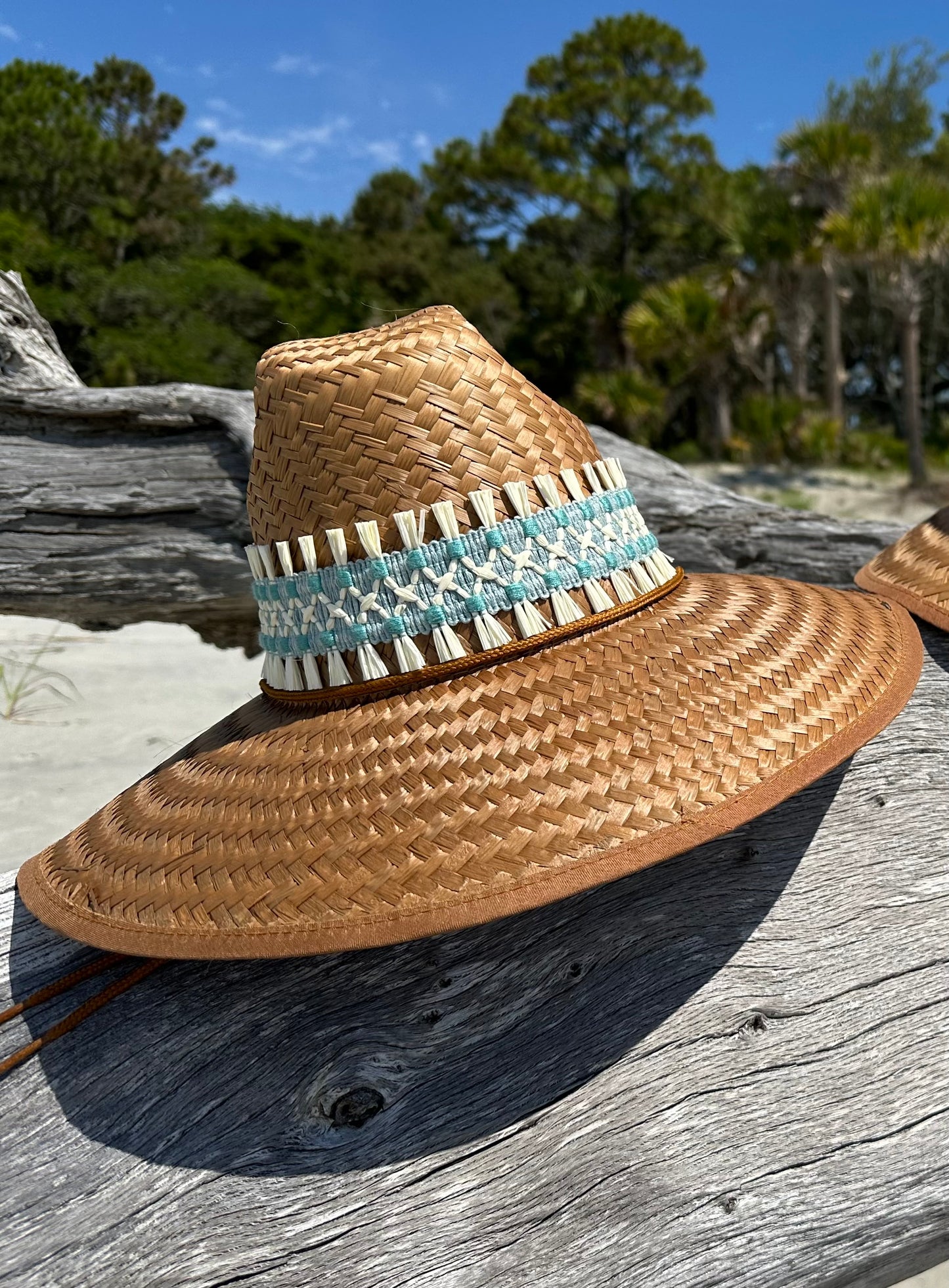 Islander Light Blue Raffia Hat